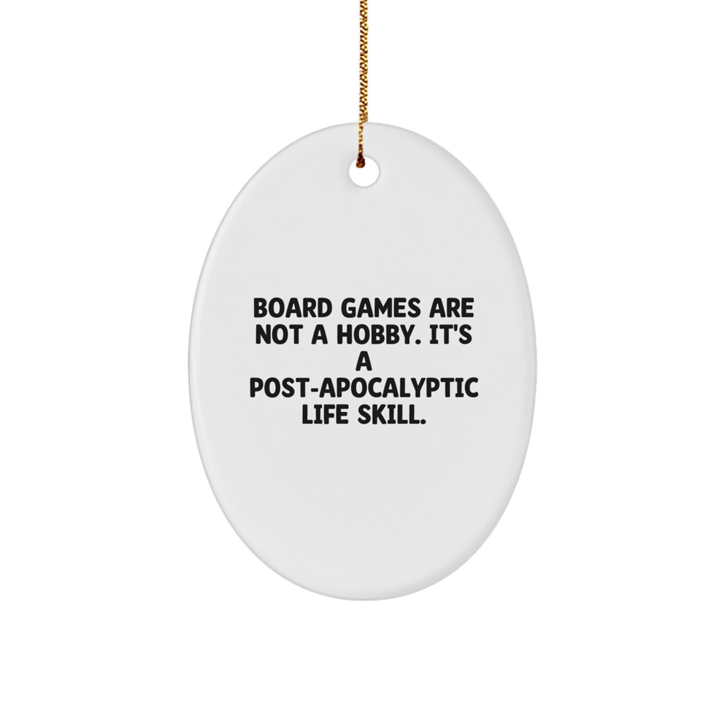 Funny Board Games Oval Ornament Gifts for Board Game Enthusiasts from Family - Image 1