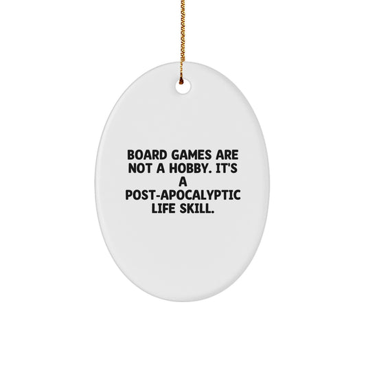 Funny Board Games Oval Ornament Gifts for Board Game Enthusiasts from Family - Image 1