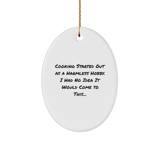 Funny Cooking Gifts from Family and Friends for Cooking Enthusiasts - Oval Ornament Christmas Unique Gifts - Image 1