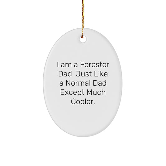 Funny Forester Dad Gifts from Family - Oval Ornament for Forester Men, Unique Christmas Unique Gifts for Friends, Christmas Unique Gifts for Forester - Image 1