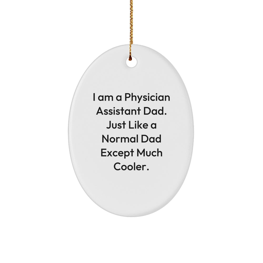 Gifts for Physician Assistant Dad from the Family - Funny Oval Ornament, Physician Assistant Gifts, Christmas Unique Gifts - Image 1