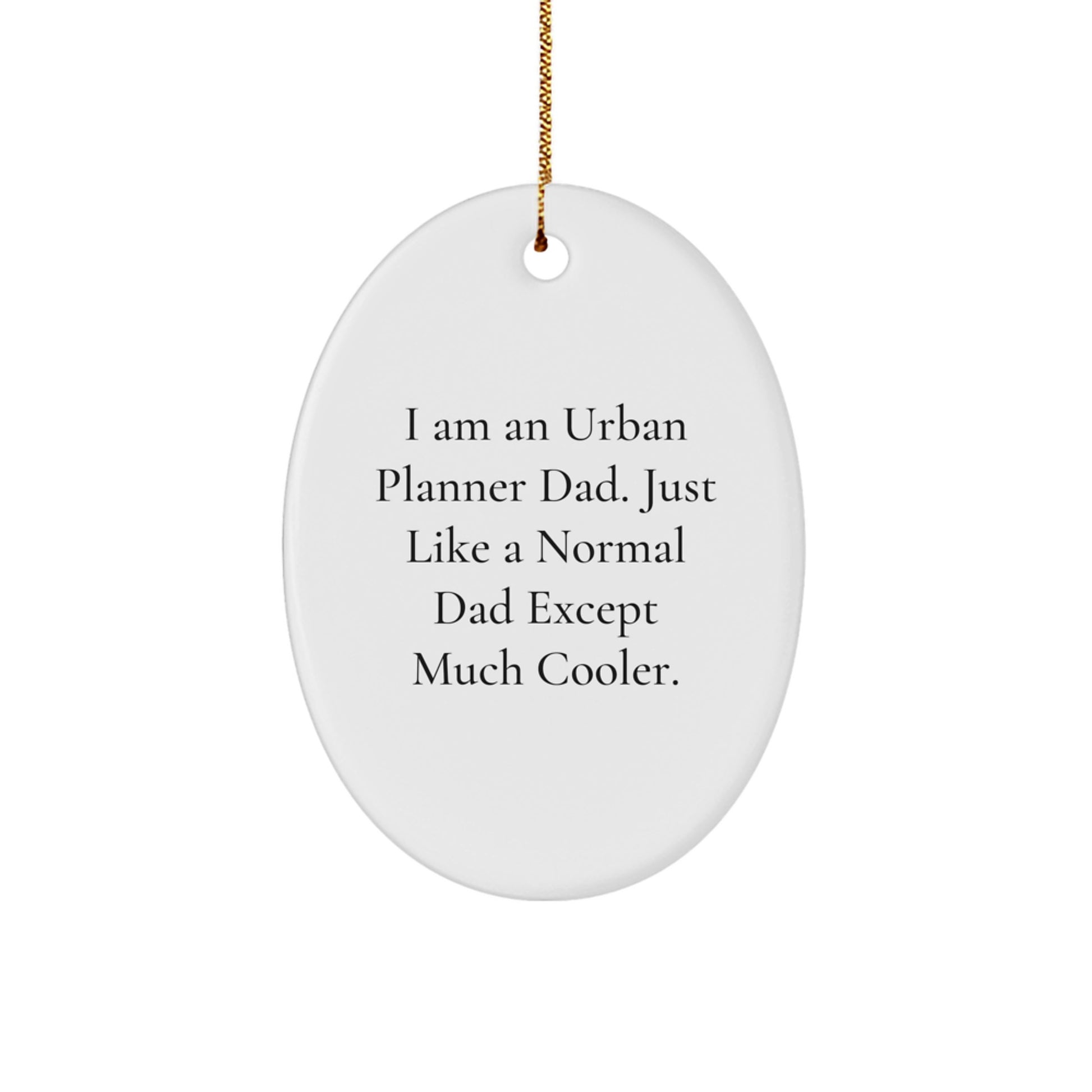 Funny Urban Planner Gifts for Him Christmas Unique Oval Ornament from Dad, Men, Urban Planner, Oval Shaped Decorative Wall Art - Image 1