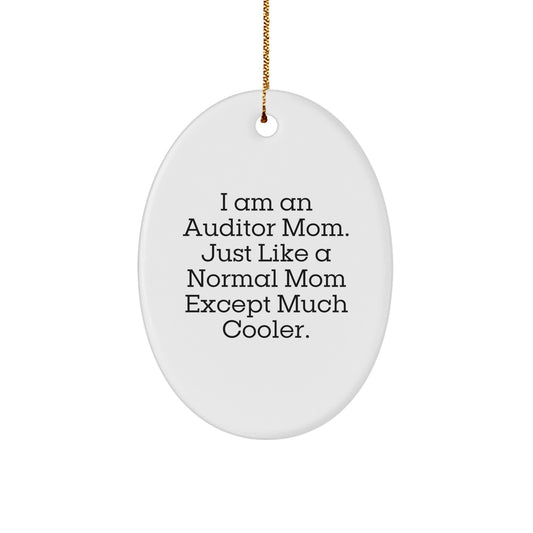 Auditor Mom Oval Ornament Gift for Auditor Friends and Family Christmas Unique Gifts from Mom - Image 1