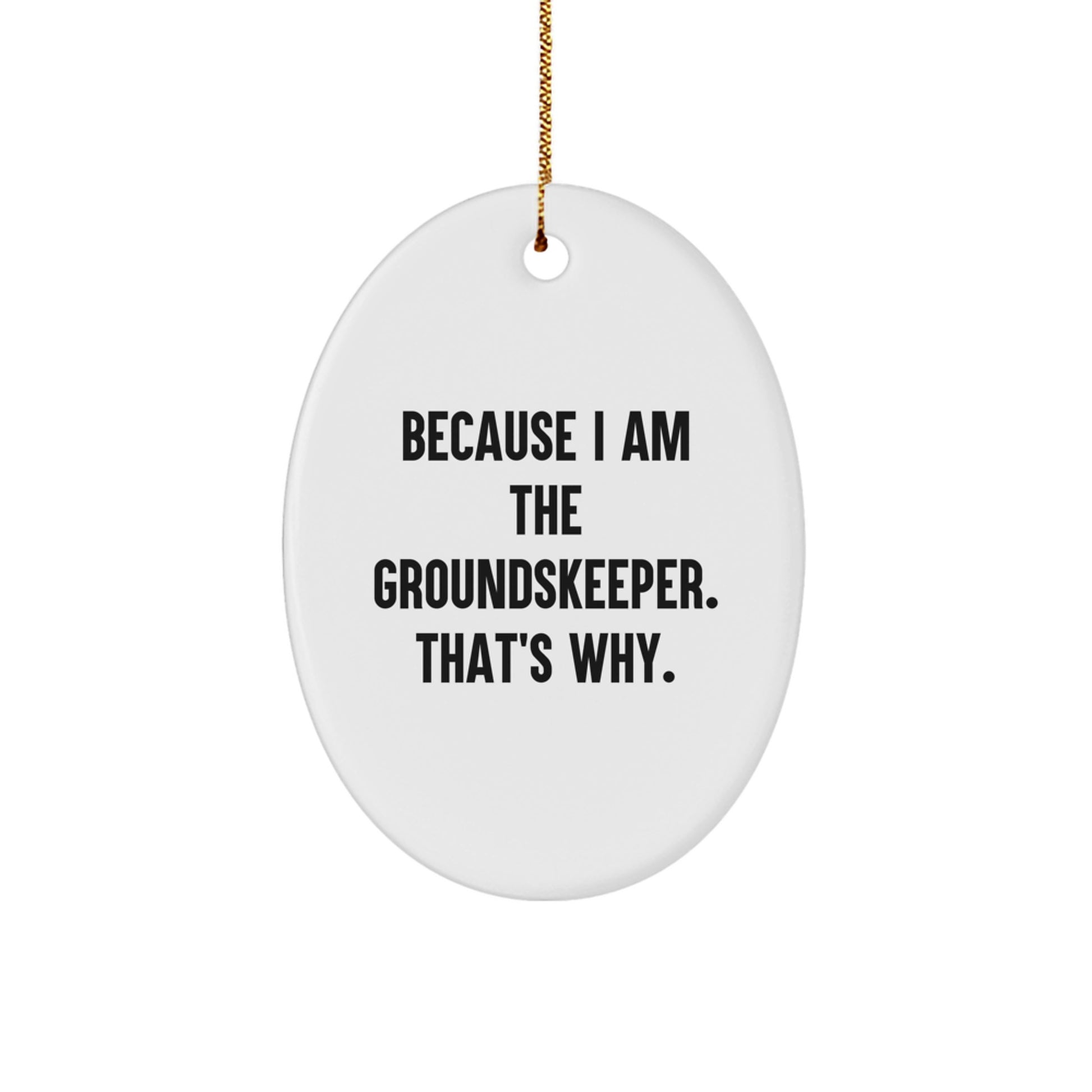 Funny groundskeeper Oval Ornament Gifts from Family for groundskeeper Men, Unique Christmas Ornaments - Image 1