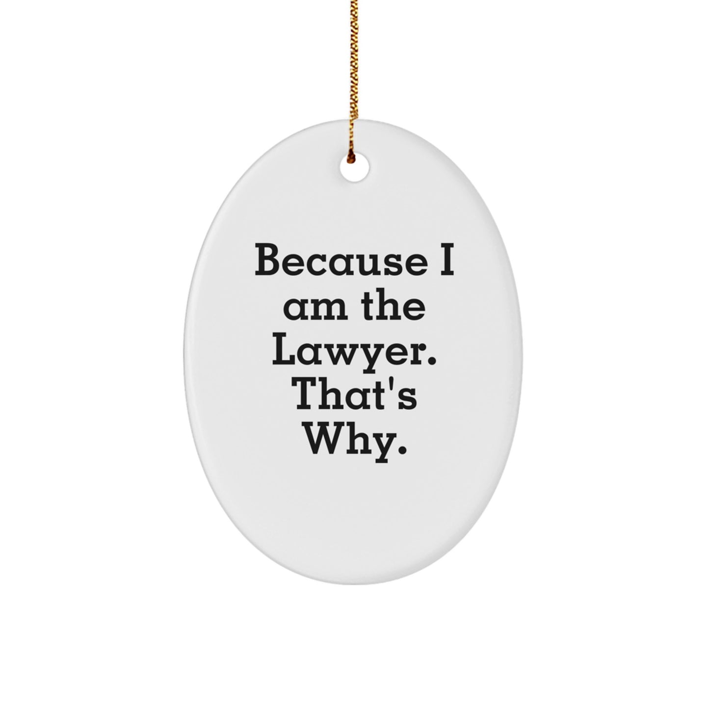 Funny Lawyer Oval Ornament Gifts from Friends for Men Women Coworkers Family - Christmas Unique Presents - Image 1