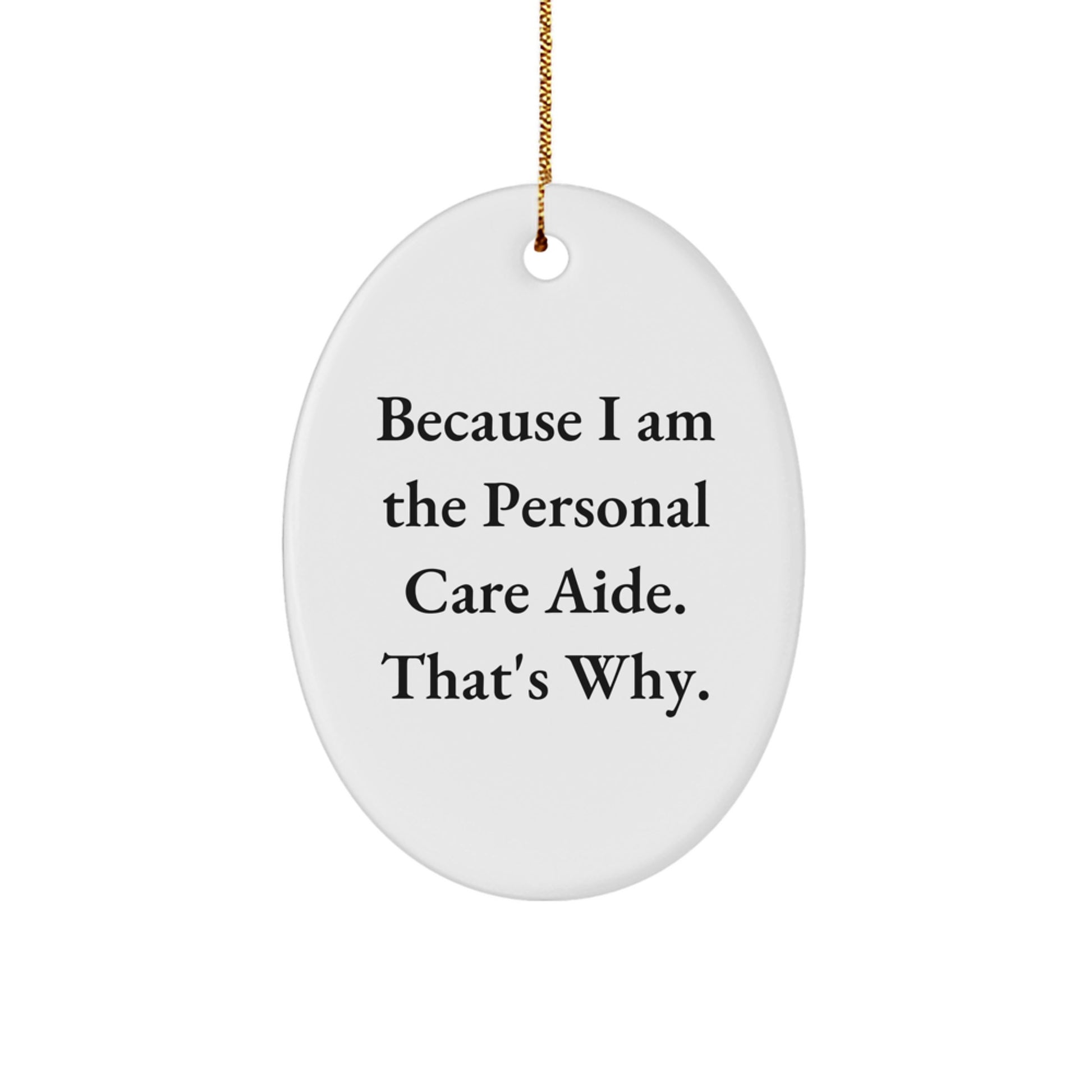 Funny Personal Care Aide Oval Ornament Gifts from Family to Christmas Unique Gifts for Personal Care Aide - Image 1