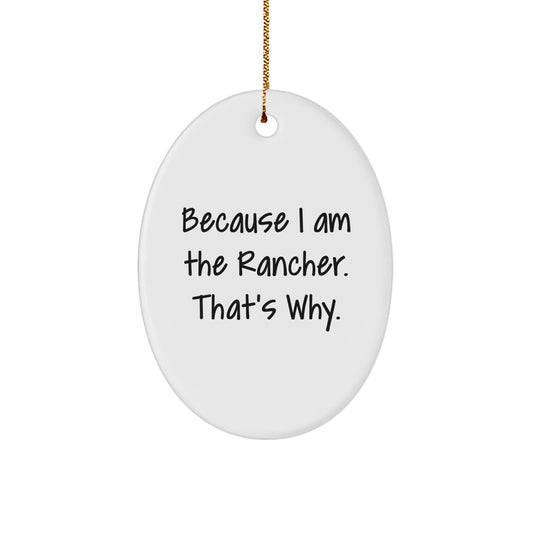 Funny Rancher Oval Ornament Gifts from Family for Christmas Unique Gifts - Image 1