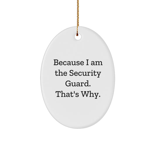Funny Security Guard Oval Ornament Gifts from Family for Security Guard Men - Christmas Unique Gifts - Image 1