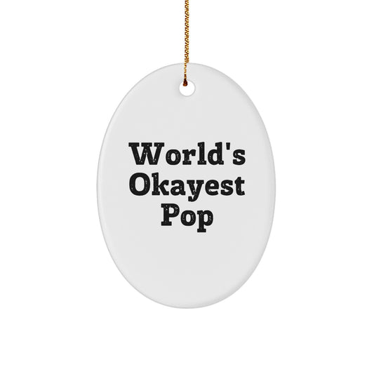 Funny Pop Christmas Oval Ornaments Gifts from Friends and Family - Image 1
