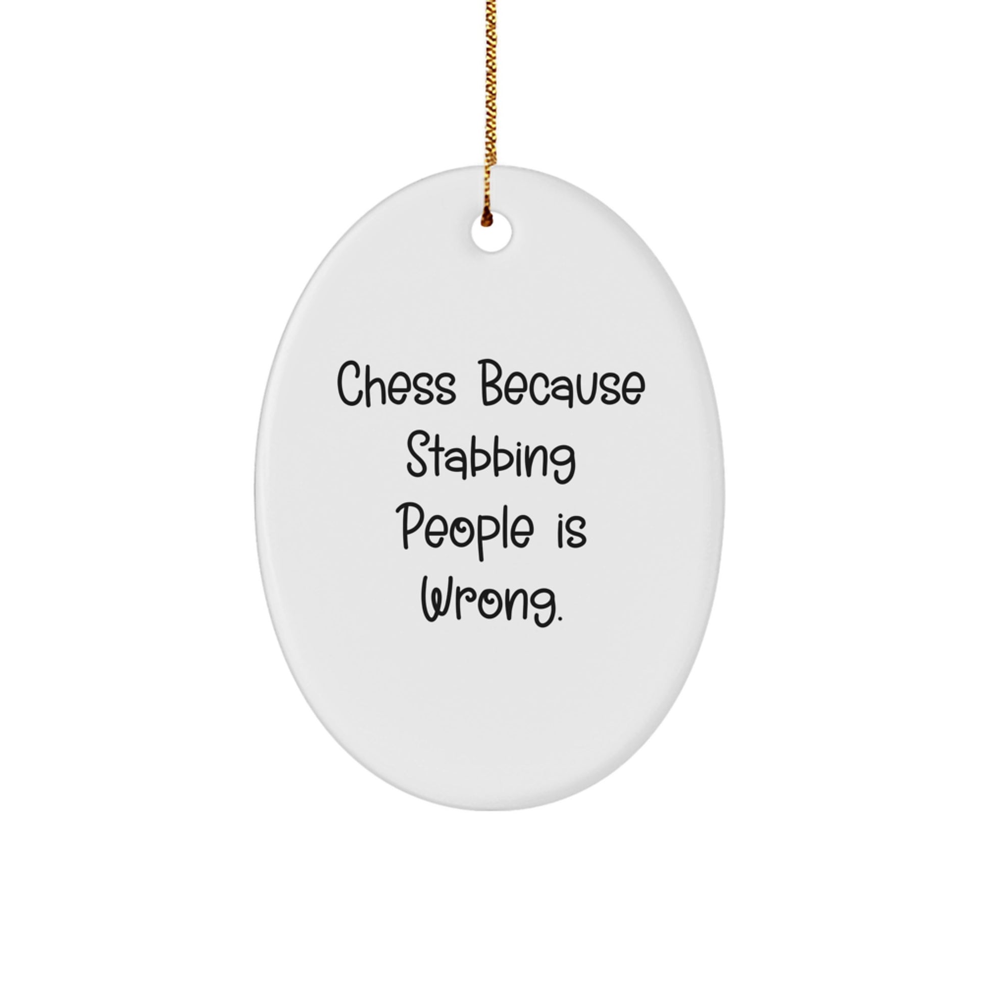 Funny Chess Oval Ornament Gifts from Men to Chess Lovers for Christmas Unique Gifts - Image 1