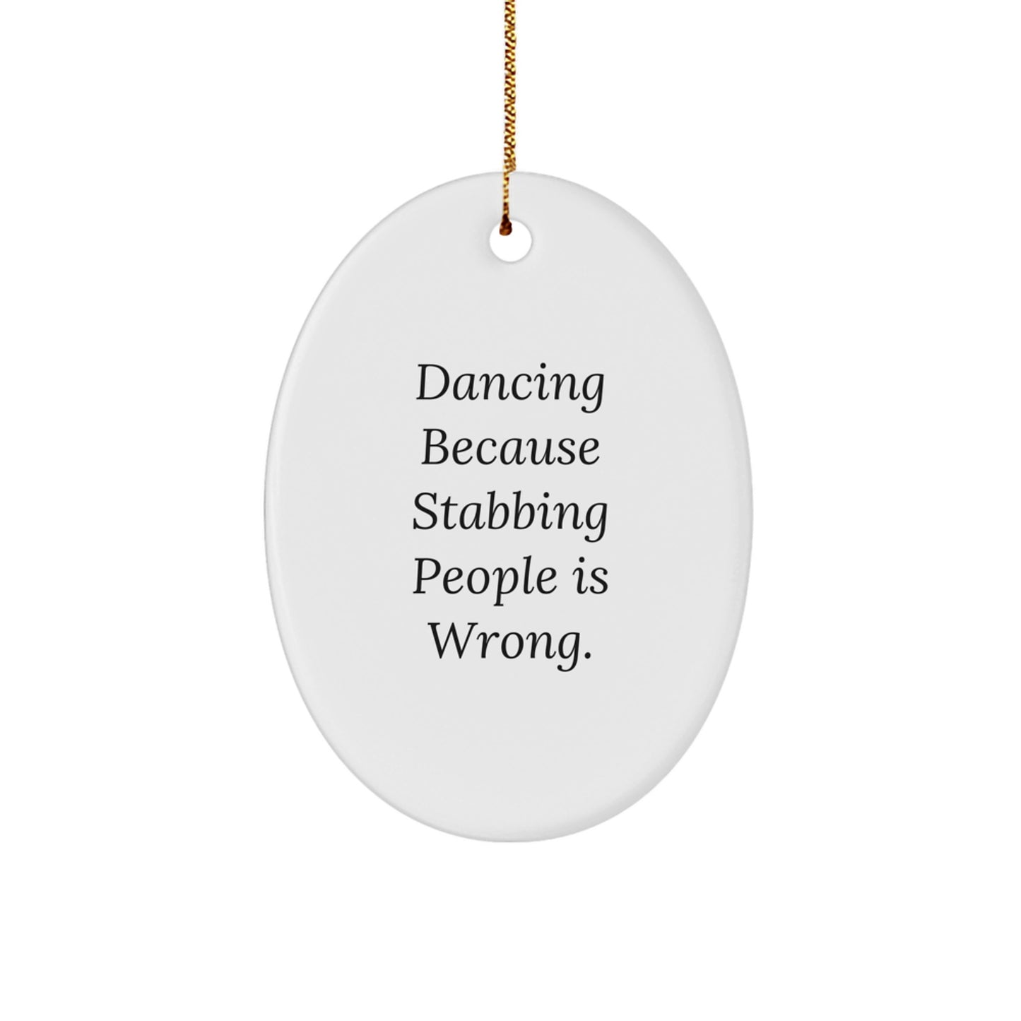 Dancing Fun Oval Ornament Gifts from Men or Women to Friends, Coworkers, or Family Members for Christmas Unique Gifts - Image 1