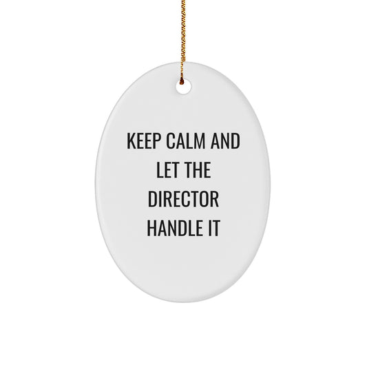 Funny Director Oval Ornament Gifts from Friends for Christmas Unique - Image 1
