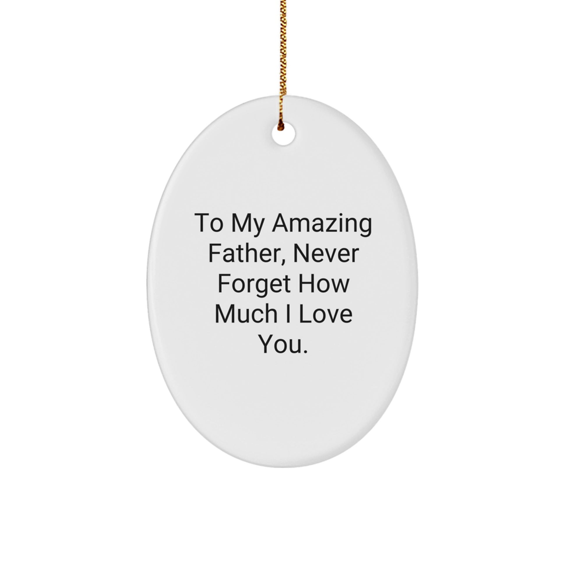 Unique Father Gifts from Family - To My Amazing Dad Oval Ornament for Christmas - Image 1