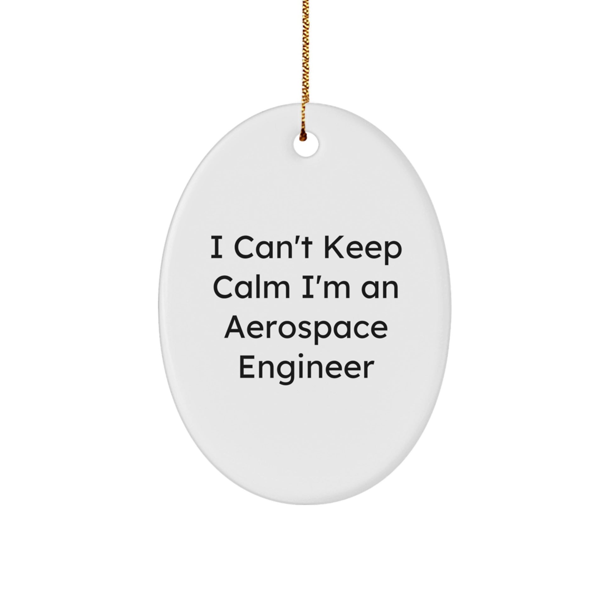 Funny Aerospace Engineer Gifts from Friends - Oval Ornament for Merry Christmas, I'm an Aerospace Engineer Lover - Image 1