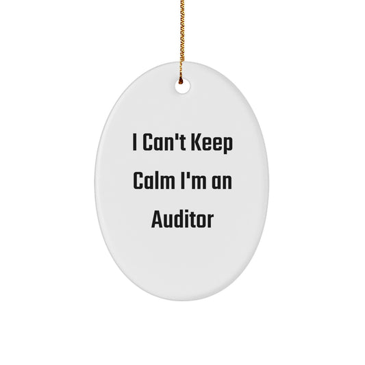 Cute Auditor Gifts from Friends - I'm An Auditor Oval Ornament for Auditor Friends and Family this Christmas Unique Gifts - Image 1