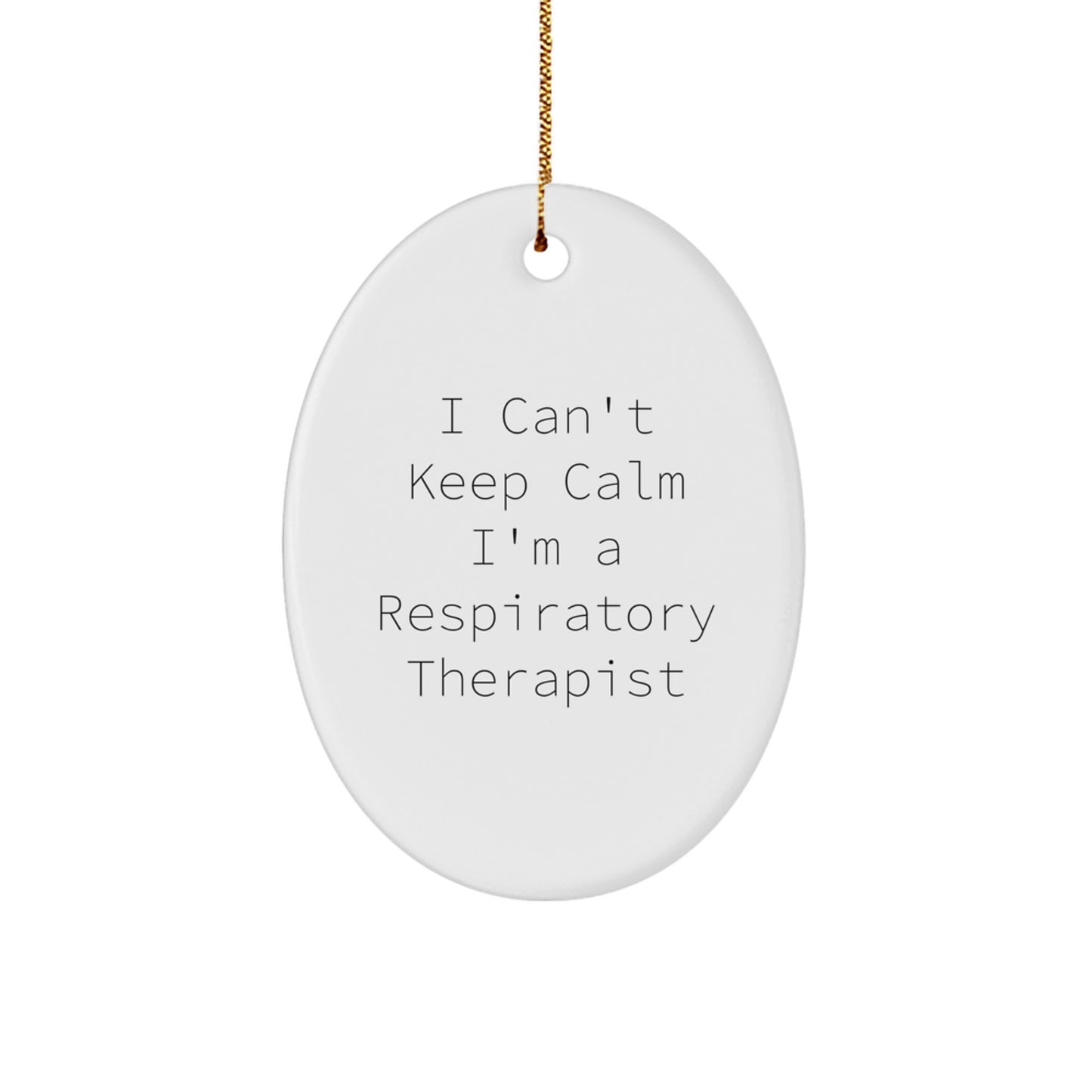 Funny Respiratory Therapist Oval Ornament Gifts from Family for Christmas Unique Inspirations - Image 1
