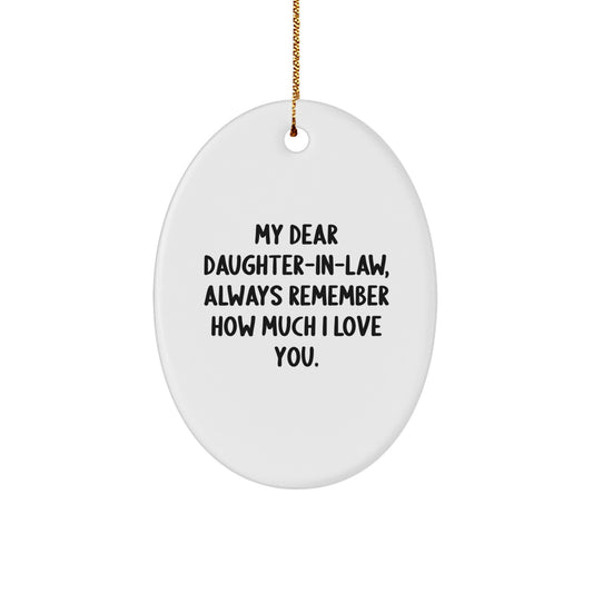 Funny Daughter-in-law Oval Ornament Gifts from Family, Perfect for Daughter-in-law, Christmas Unique Gifts, Daughter-in-law Gifts, Oval Ornament - Image 1