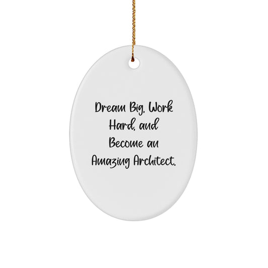 Unique Architect Oval Ornament Gifts from Friends for Christmas - Image 1