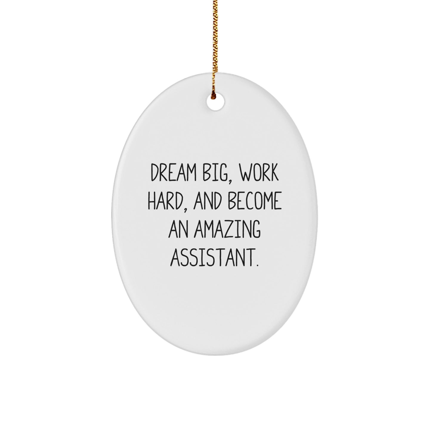 Funny Assistant Oval Ornament Gifts from Family to Assistants, Men, Women, Friends, Coworkers, Christmas Unique Gifts - Image 1