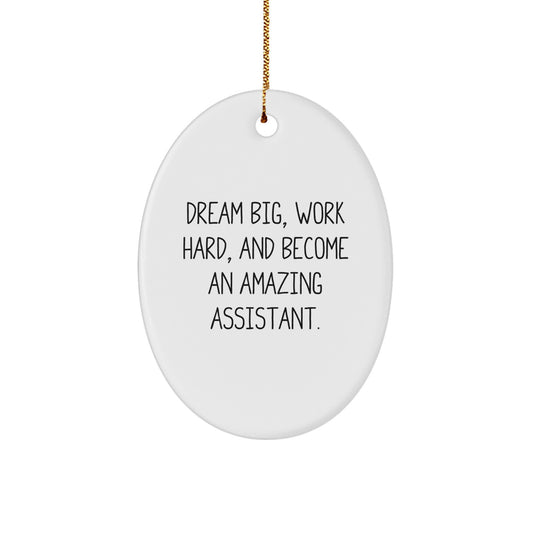 Funny Assistant Oval Ornament Gifts from Family to Assistants, Men, Women, Friends, Coworkers, Christmas Unique Gifts - Image 1