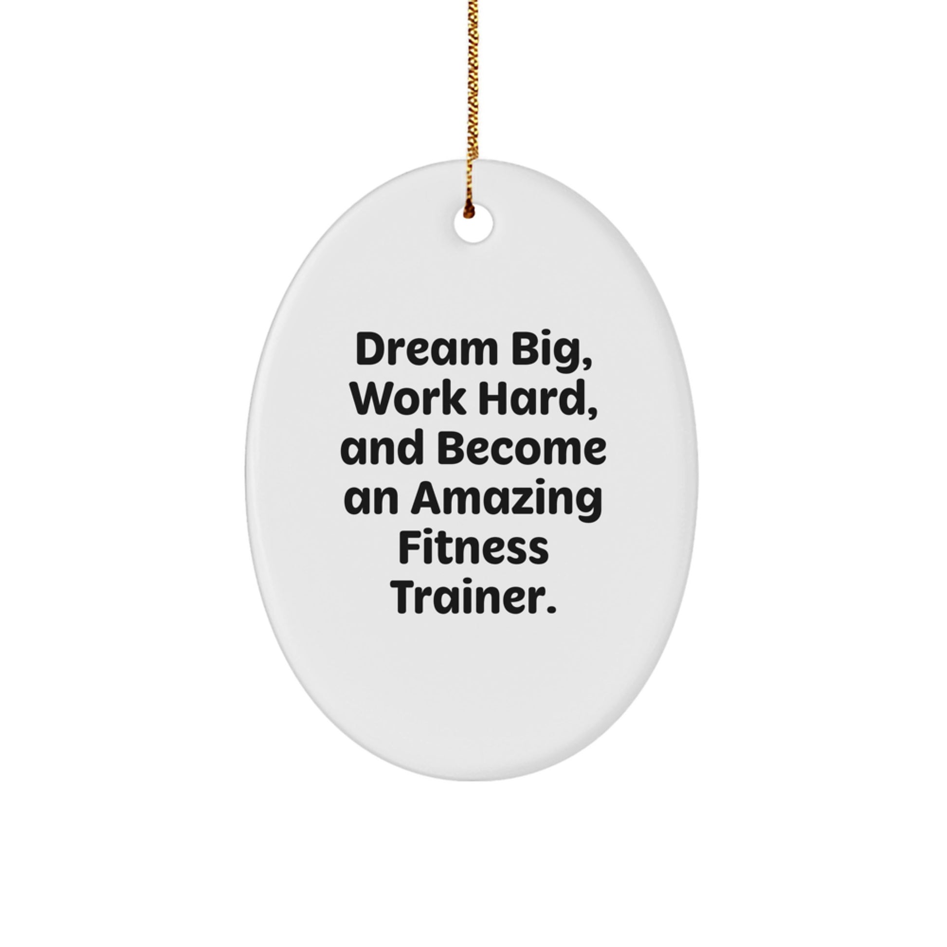 Funny Fitness Trainer Oval Ornament Gifts from Men to Friends for Christmas Unique - Image 1