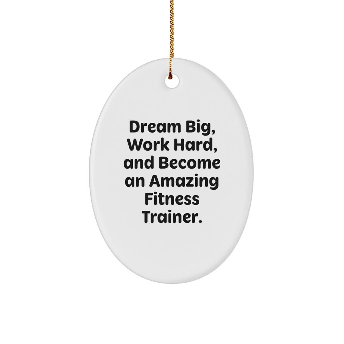 Funny Fitness Trainer Oval Ornament Gifts from Men to Friends for Christmas Unique - Image 1