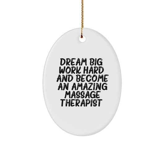 Massage Therapist Oval Ornament Gifts from Friends for Men Women Coworkers Family - Image 1