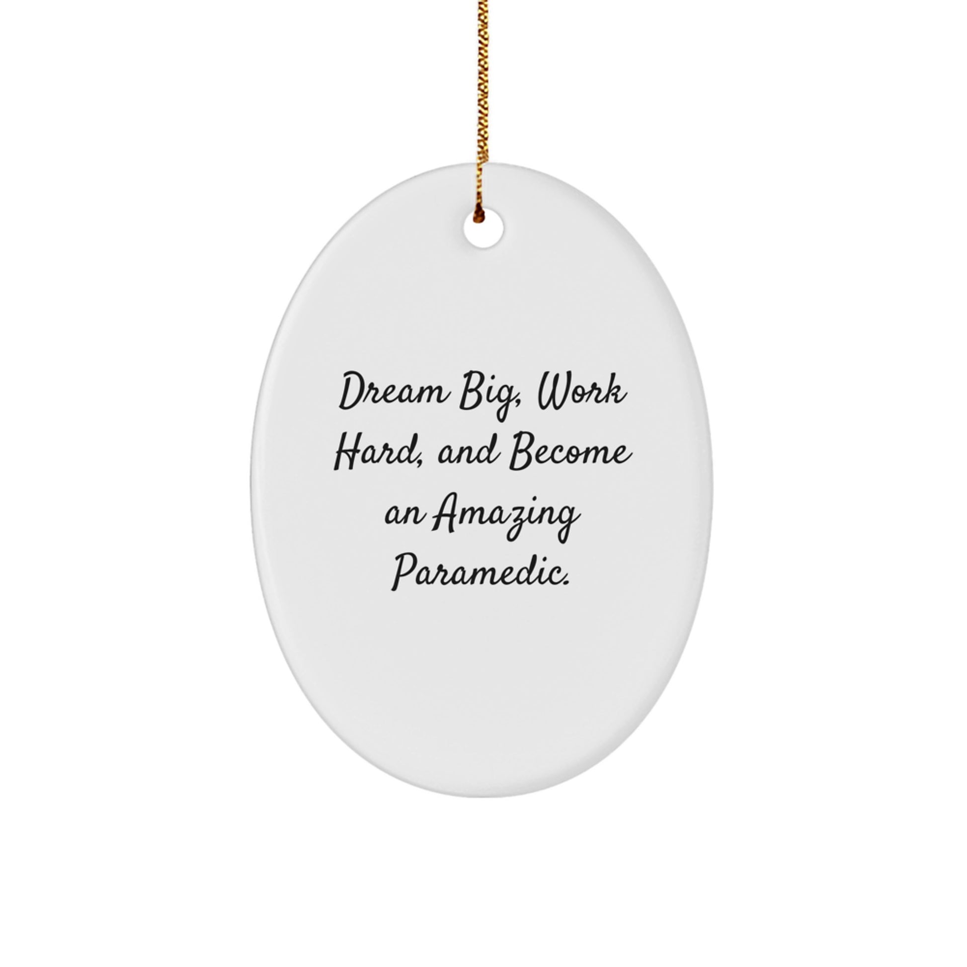 Funny Rescue Worker Oval Ornament Gifts from Men for Rescue Worker Christmas Unique Gifts - Dream Big Quote - Image 1
