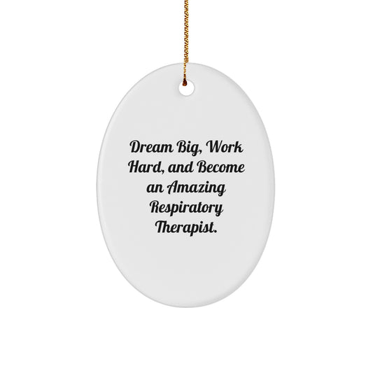Funny Inspirational Gifts for Respiratory Therapist Oval Ornament Christmas Unique Decorations Gifts from Friends and Family - Image 1
