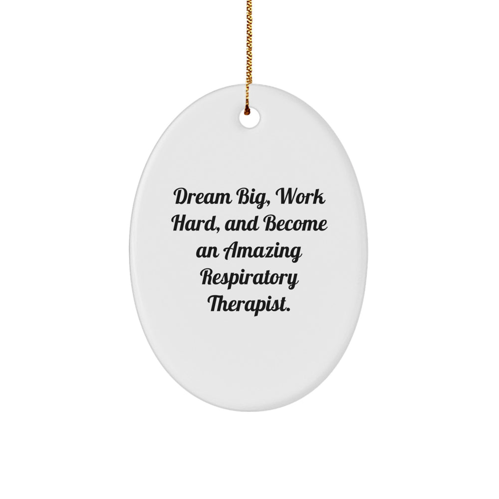 Funny Inspirational Gifts for Respiratory Therapist Oval Ornament Christmas Unique Decorations Gifts from Friends and Family - Image 1
