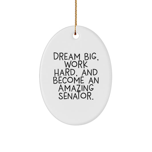 Funny Senator Oval Ornament Gifts for Senator Friends Family Christmas Unique Gifts from Friends - Image 1