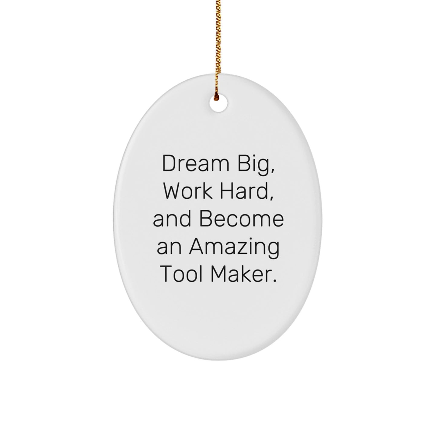 Funny Tool Maker Gifts from Men to Tool Maker Friends - Oval Ornament Christmas Unique Presents - Image 1