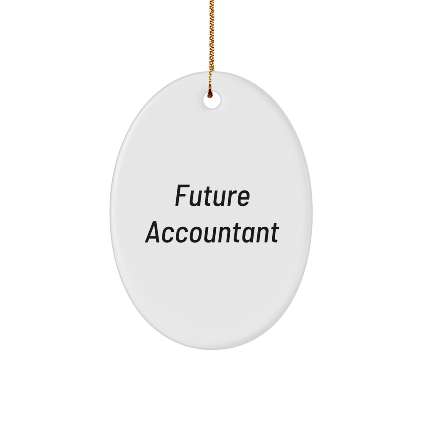 Funny Future Accountant Oval Ornament, Gifts from Family to Accountant Friends, Christmas Unique Gifts for Men, Oval Shaped MDF Wood - Image 1