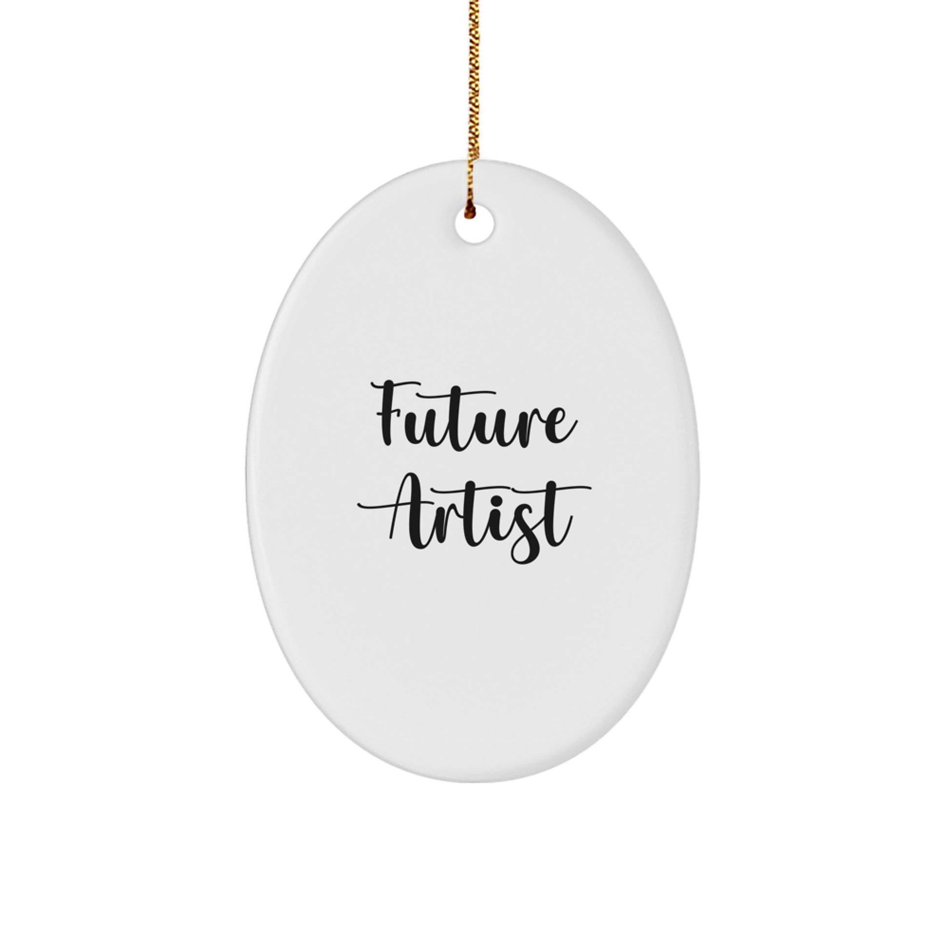 Artist Future Artist Oval Christmas Ornament Keepsake Gift for Him - Image 1