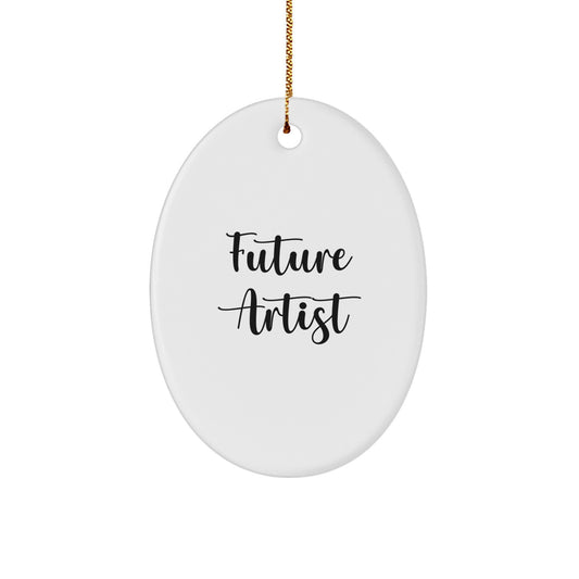 Artist Future Artist Oval Christmas Ornament Keepsake Gift for Him - Image 1