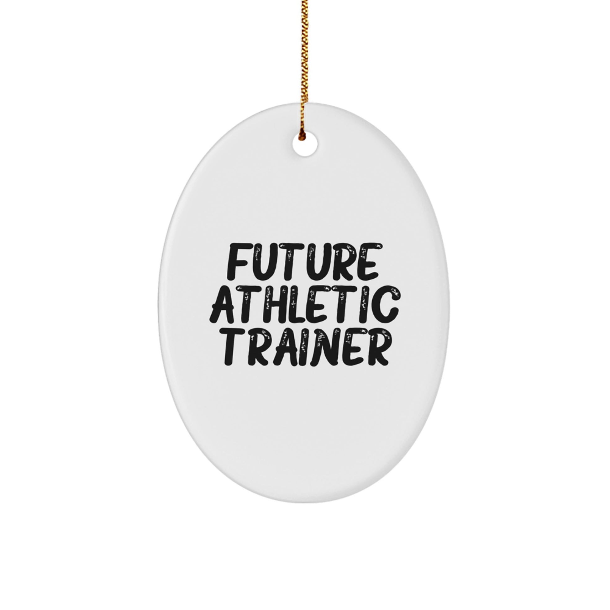 Funny Future Athletic Trainer Oval Ornament Gifts for Men from Family - Unique Christmas Decorations - Image 1