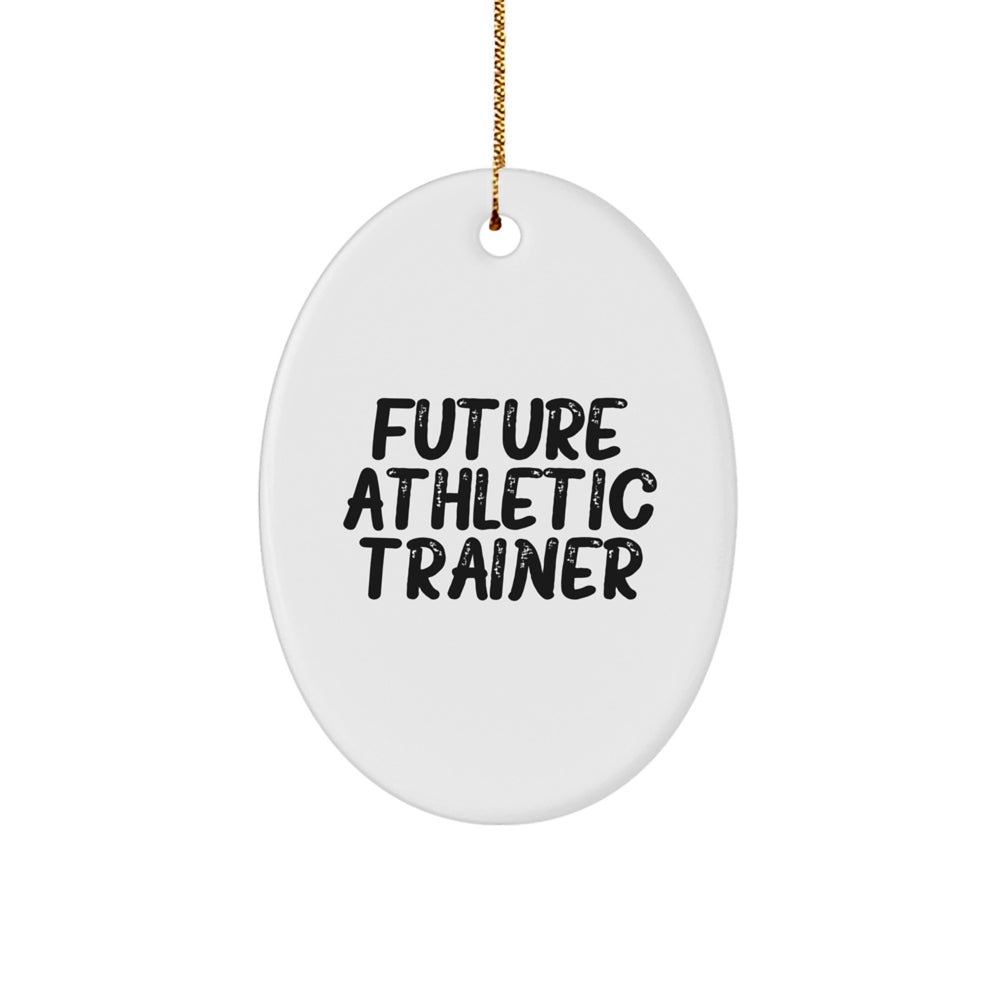 Funny Future Athletic Trainer Oval Ornament Gifts for Men from Family - Unique Christmas Decorations - Image 1