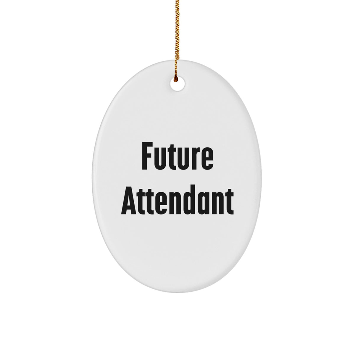 Attendant Oval Christmas Ornament Keepsake Future Attendant Gift for Him - Image 1