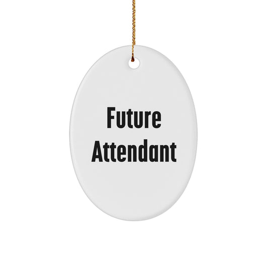 Attendant Oval Christmas Ornament Keepsake Future Attendant Gift for Him - Image 1