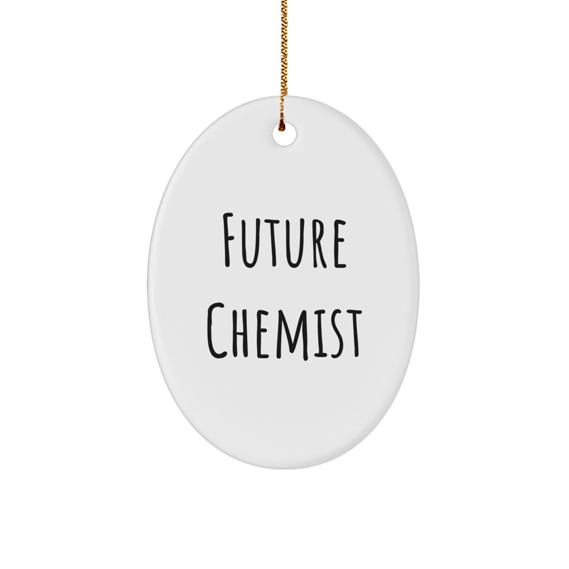 Funny Quote Gift for Chemist Friends Christmas Oval Ornament, Inspirational Chemist Oval Decoration Idea for Christmas Unique Gifts from Family, Friends, or Coworkers - Image 1