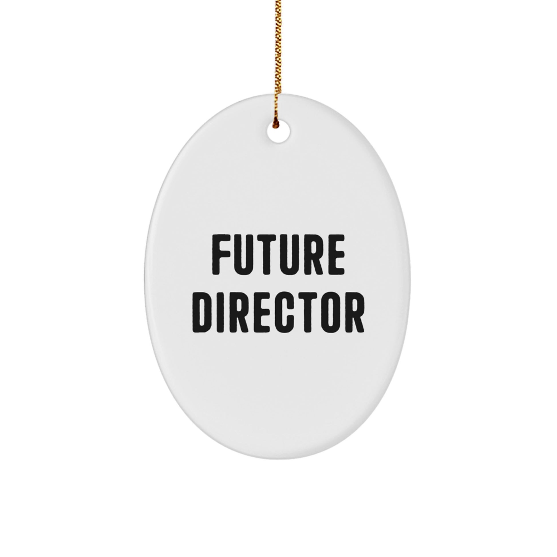 Funny Director Quote Gifts from Men for Future Director Oval Ornament Christmas Unique Ideas - Image 1