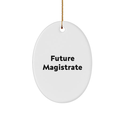 Funny Future Magistrate Oval Ornament Gifts from Family, Friends, and Coworkers for Unique Christmas Memorable Presents - Image 1