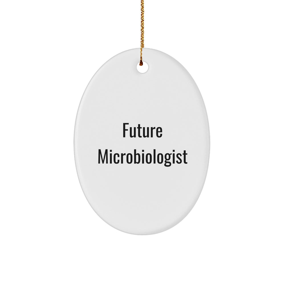 Funny Future Microbiologist Oval Ornament Gifts from Family for Microbiologist Christmas Unique - Image 1
