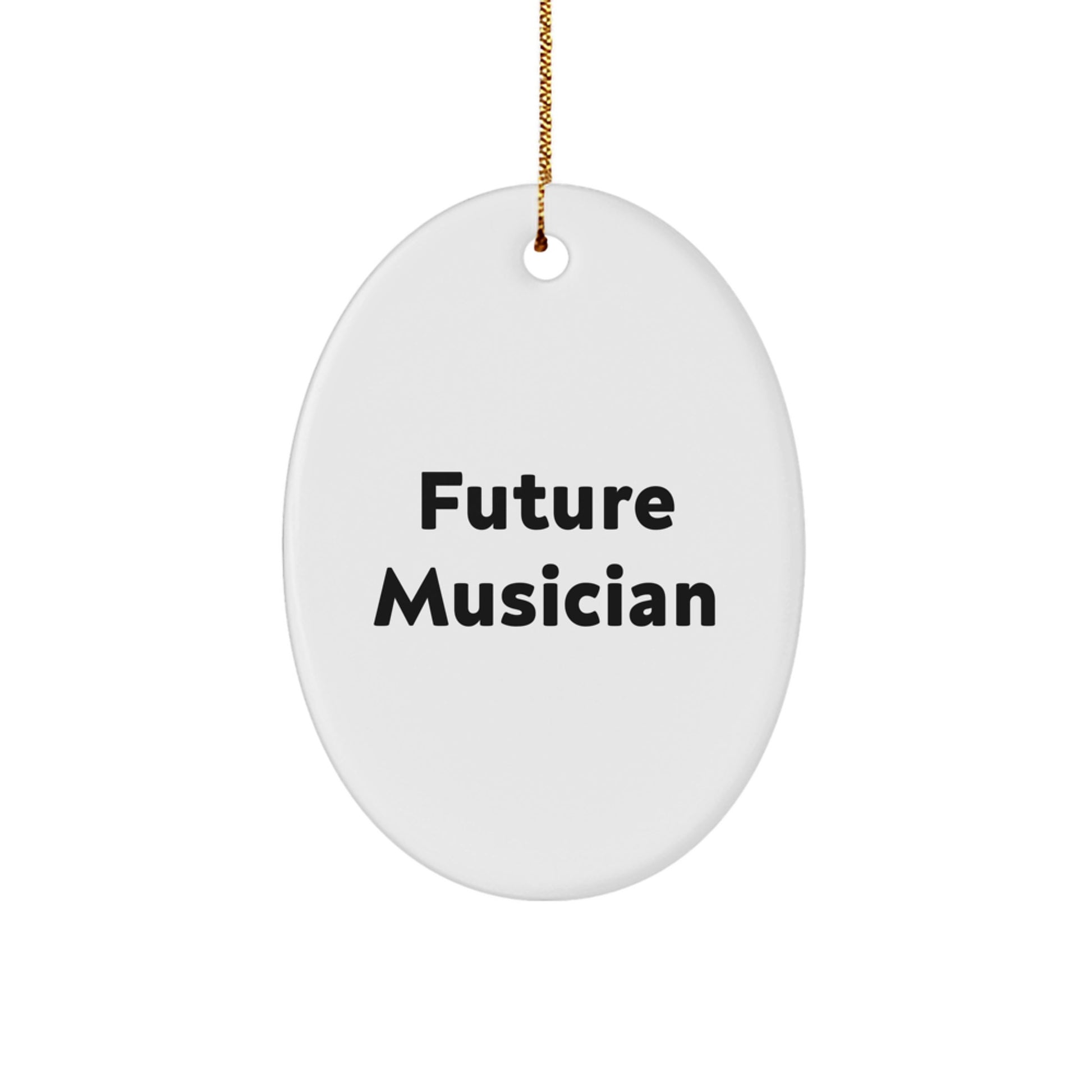 Funny Future Musician Oval Ornament Gifts from Friends to Musician Men Christmas Unique Gifts - Image 1