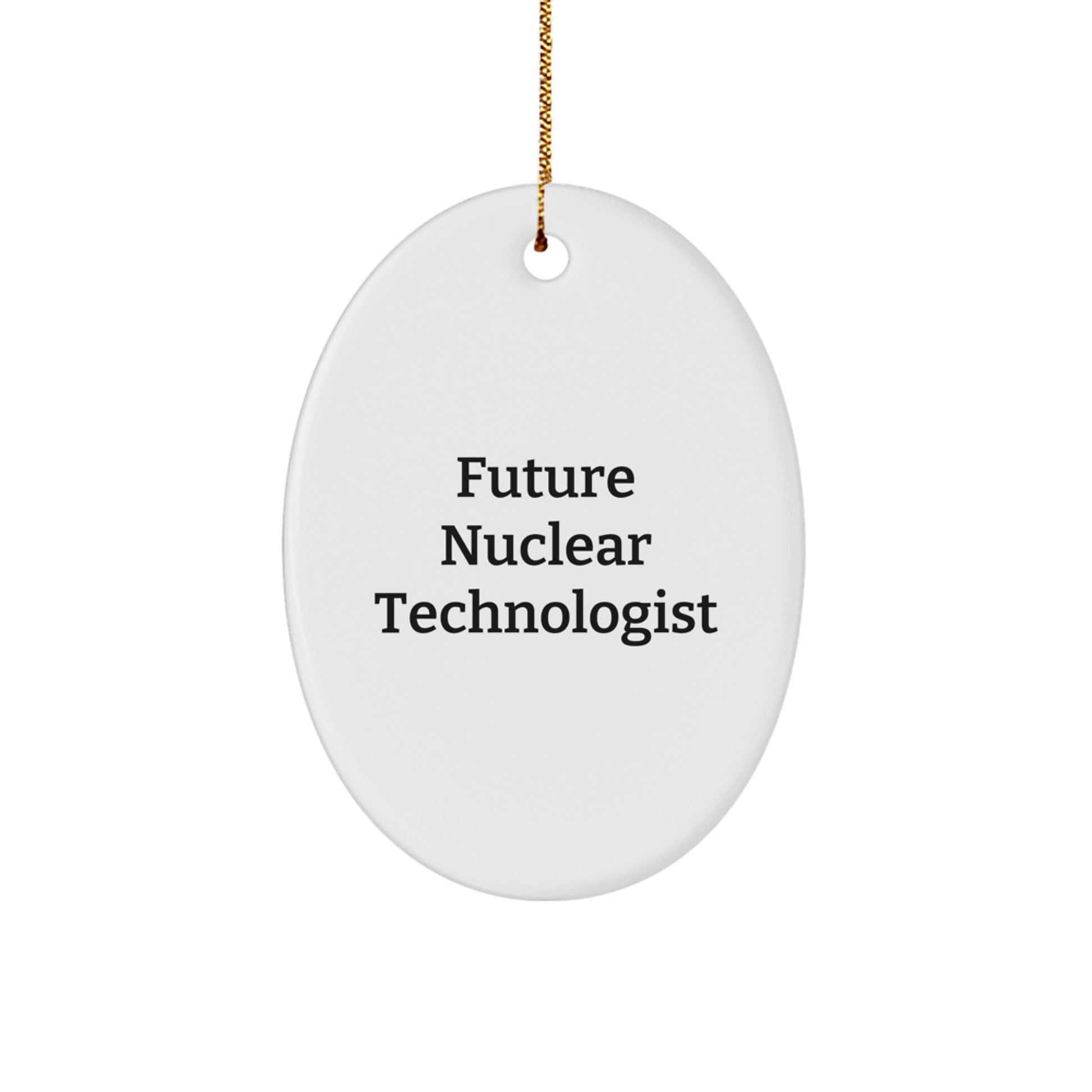 Nuclear Technologist Funny Oval Ornament Gifts from Friends to Future Nuclear Technologist Christmas Unique Gifts for Nuclear Technologist - Image 1