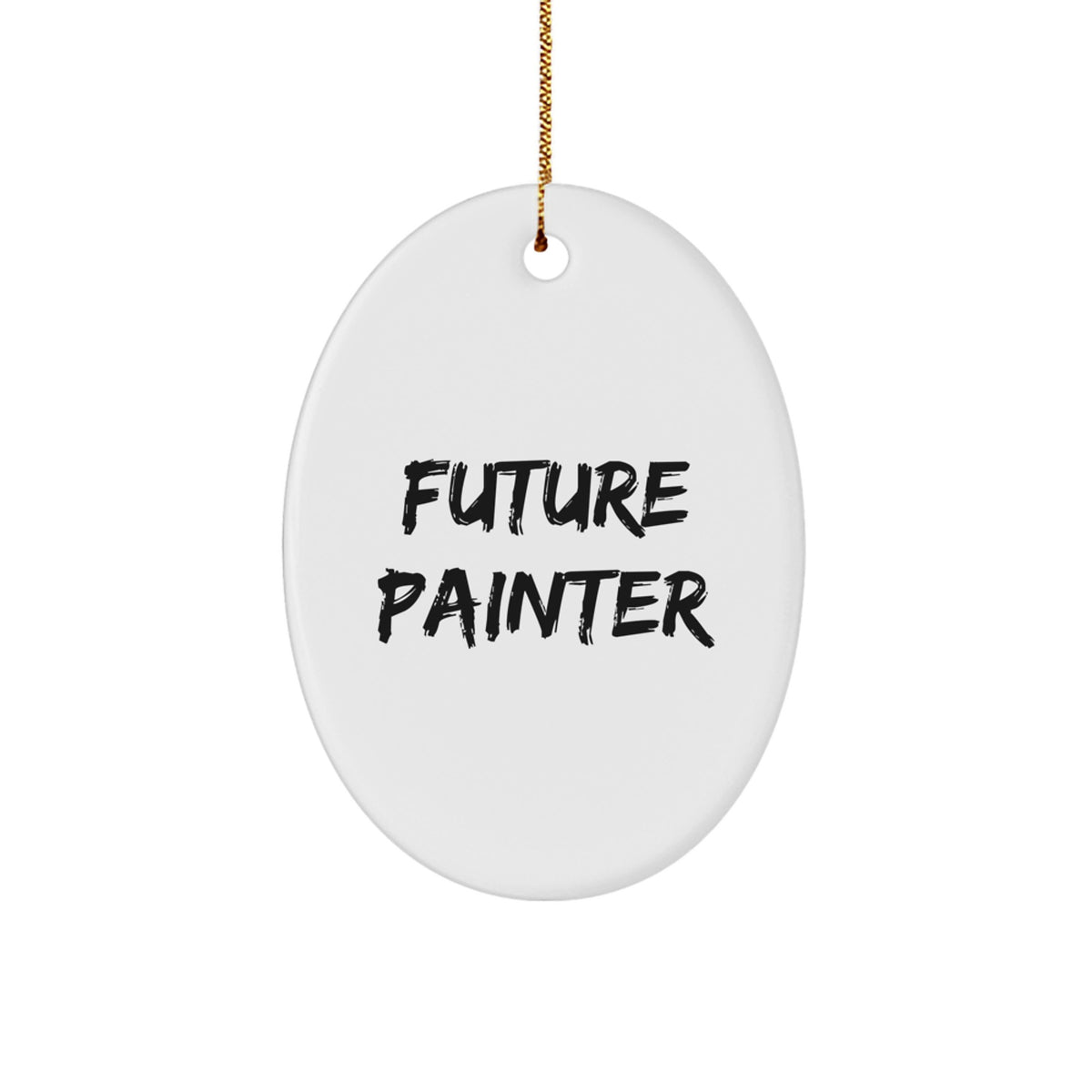 Painter Oval Ornament Future Painter Christmas Unique Gift for Her Present - Image 1