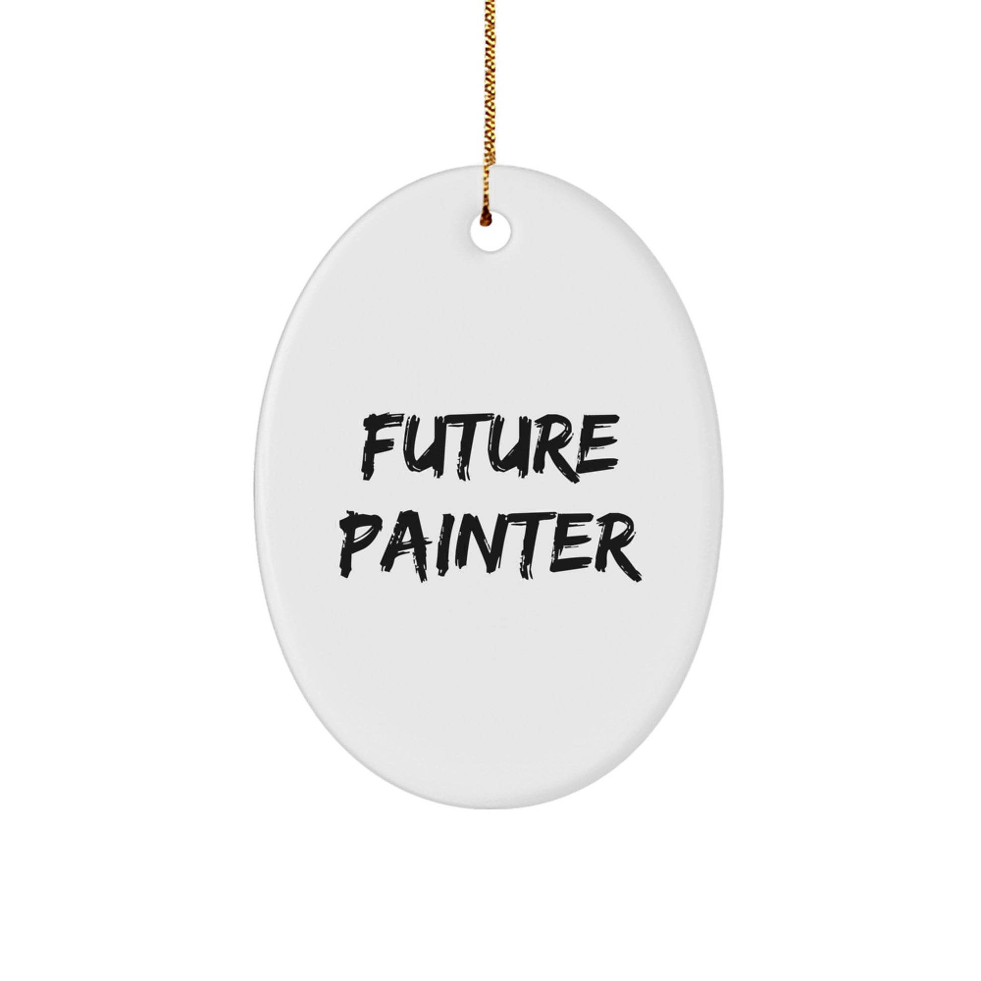 Painter Oval Ornament Future Painter Christmas Unique Gift for Her Present - Image 1