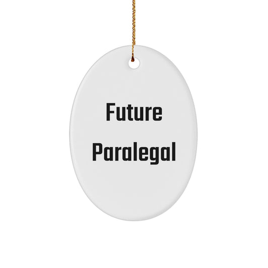 Funny Quotes for Paralegals Oval Ornament Gifts from Friends and Family for Paralegals Men and Women, Christmas Unique Gifts - Image 1