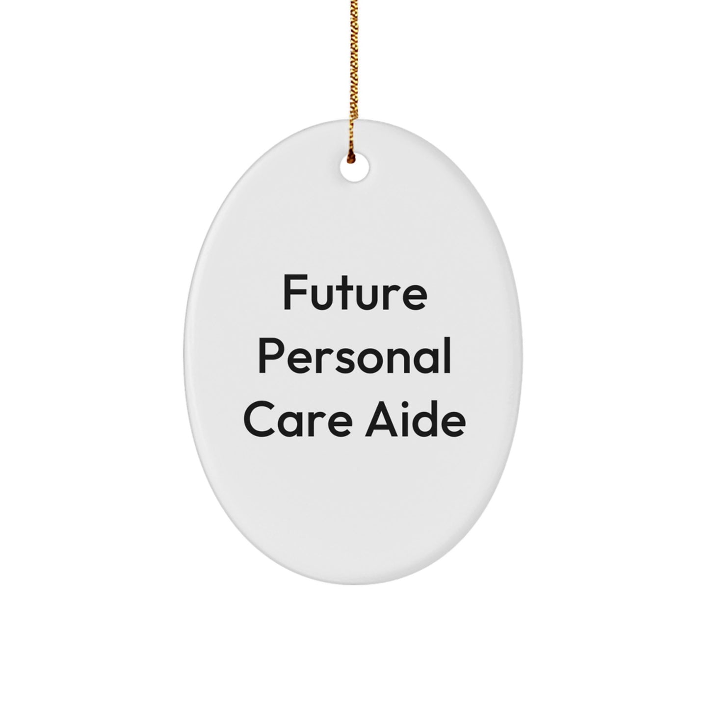 Gifts from Family to Future Personal Care Aide, Inspirational Oval Ornament for Christmas Unique Gifts, Personal Care Aide Enthusiast Present - Image 1