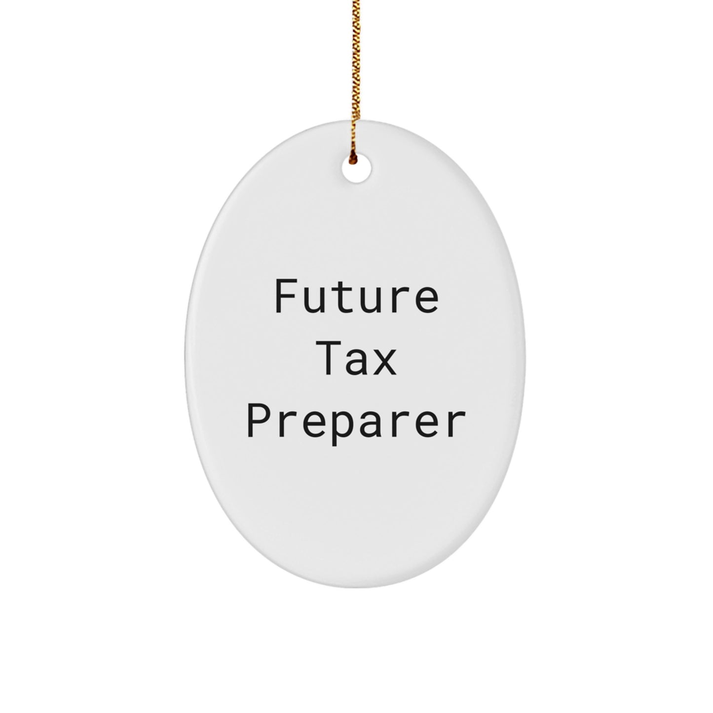 Funny Future 'Dream Big' Tax Preparer Oval Ornament Gifts from Friends for Men and Women - Image 1